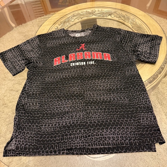 Alabama Crimson Tide Performance T-Shirt Men's Large Black and Gray NCAA Russell - Picture 1 of 6